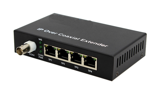 10 / 100M PoE عبر Ethernet الموسع المحوري و POE عبر Coax 4 Ethernet Ports 1 BNC