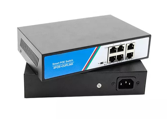 نظام كاميرا IP 4 + 2 POE Network Switch 100 / 250m 10 / 100Mbps