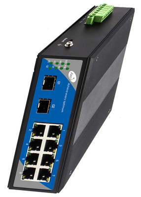 Gigabit 8-Port Smart SFP Switch حلقة حلقة صناعية مُدارة 8 POE و 2 SFP