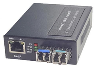 1x10 / 100BASE-T إلى 2x100BASE-X SFP Fiber Ethernet Switch Converter مع PSU