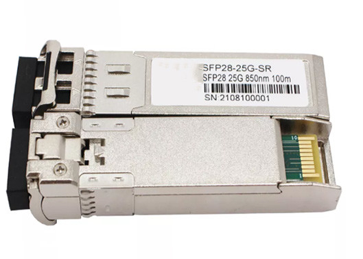 أجهزة الإرسال والاستقبال الليفية DDM SFP ، موصل LC 850 نانومتر 100 متر SFP28 25G SR