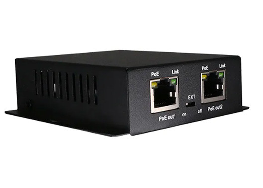 1 إلى 2 PoE Extender 10 / 100Mbps POE وموسع الشبكة 100m لكاميرا IP 15w