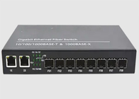 2 10/100 / 1000TX Ethernet Port Fiber Ethernet Switch 8 1000FX SFP Ports