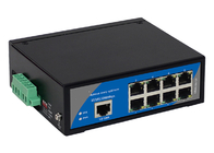 9 Port 100M Industrial Ethernet Switch IP40 غلاف ألومنيوم DIN Rail / Wall Mount