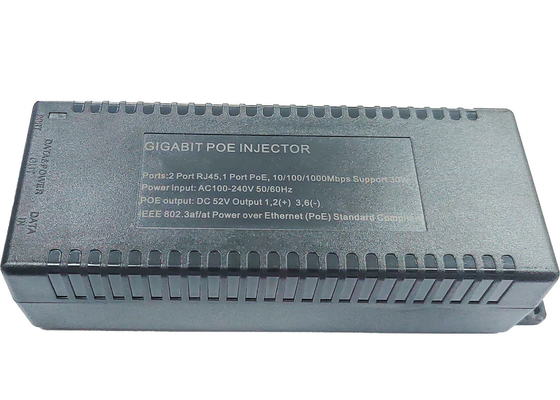 30W جيجابيت بو مُحقن مع Ieee 802.3af/At/Bt الطاقة فوق إيثيرنت نهاية العرض