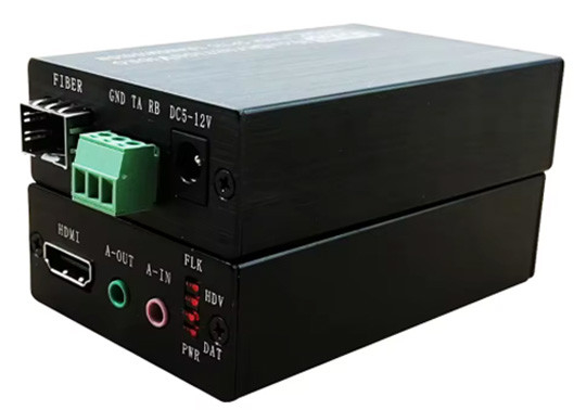 1080P محول الألياف HDMI الصوت ثنائي الاتجاه RS232 عبر مصاعد الألياف الضوئية