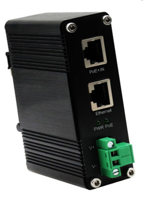 DIN-Rail Industrial 802.3at جيجابيت PoE Splitter فولتاج الخروج 9VDC