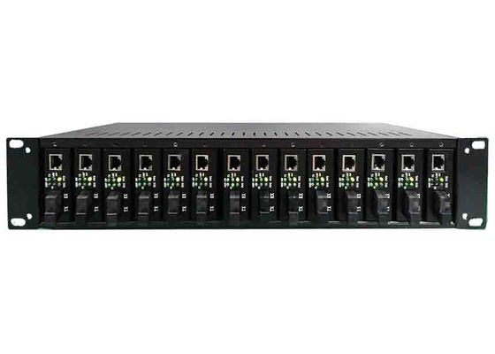 FCC Rack Mount Media Converter Cha هيكل 2U 14 فتحة