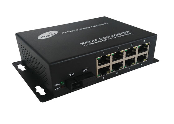 1310 / 1550nm محول الوسائط التجارية ، محول الألياف إلى الوسائط RJ45
