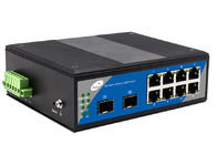 محول SFP POE مُدار منفذ جيجابت 8 POE Ethernet 2 SFP