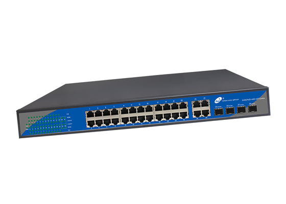 24 منفذ جيجابت SFP فايبر ، محول POE 10/100 / 1000M 19 بوصة
