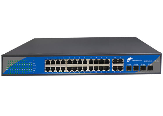 جيجابت 24 منفذ POE مع 24 منفذ POE و 4 منافذ الإرسال و 4 فتحات SFP