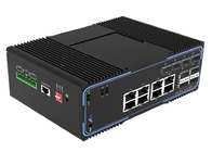 IP40 مُدار SFP Fiber Switch مع 8 10/100 / 1000Mbps Ethernet Port