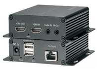 مجموعة موسع 1080P HDMI عبر إيثرنت مع مخرج صوتي محلي 1 إشارة IR العكسية