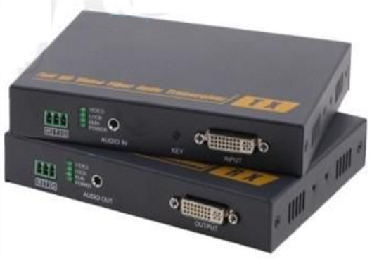 DVI إلى محول الألياف الضوئية الصوتية DVI KVM Fiber Optic Extender مع التحكم في KVM