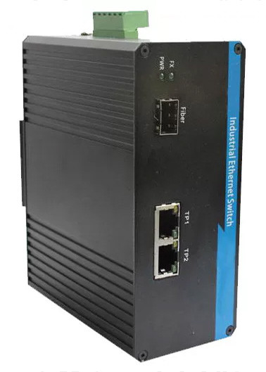 مفتاح الألياف الإثنترية الصناعية 1 منفذ 100BASE SFP + 2 منفذ 10 / 100BASE-T
