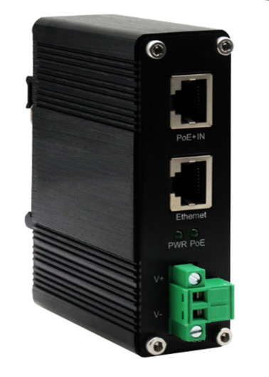 DIN-Rail Industrial 802.3bt جيجابيت PoE++ Splitter Voltage 24VDC