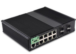 12-الميناء إدارة التبديل الإيثيرنت الصناعي مع 8 10/100/1000بيس-ت (((X) الميناء و 4 10G SFP فتحة + 1 منفذ وحدة التحكم