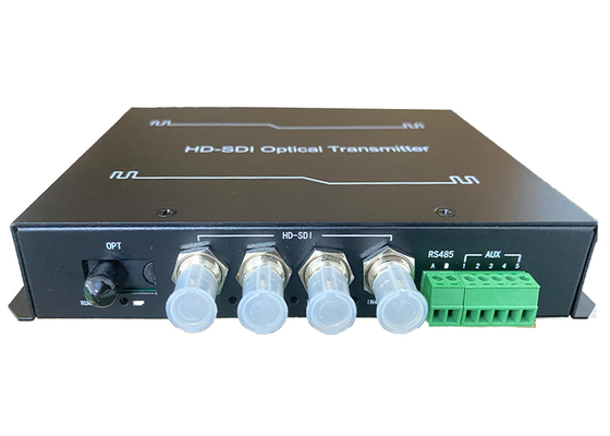 محول الألياف 4CH HD-SDI / 3G-SDI مع منفذ SC / FC / ST / LC واحد