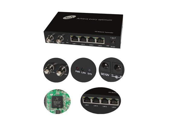 10 / 100Mbps إيثرنت Over Coaxial Converter ، 95Mbps POE إلى BNC Converter